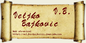 Veljko Bajković vizit kartica